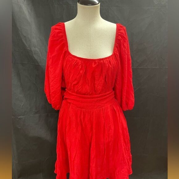 exlura Dresses & Skirts - Poppy red summer sun dress